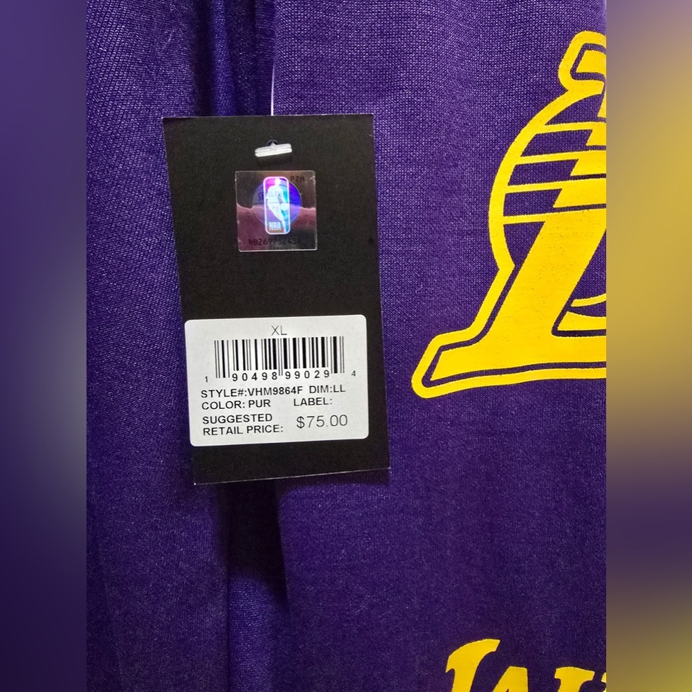 Los Angeles Lakers Pullover Hoodie Size XL NWT - Picture 6 of 8